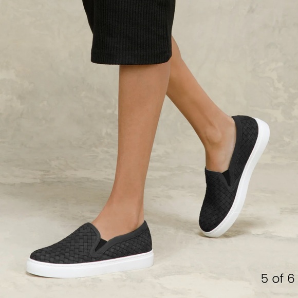 M. Gemi | Cerchio Woven Suede Slip on Sneaker Black Size 39 - Picture 15 of 15